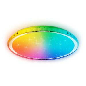 Светодиодный светильник c подсветкой RGB Ambrella light, Dance, FF501, LED, 60 Вт, 4500Lum, 3000-6400К, цвет хром