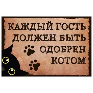 Табличка «Кот», плёнка, 300200 мм
