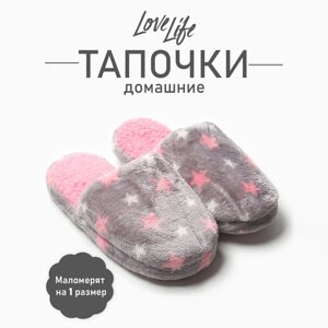Тапочки женские размер 40-41, цвет серый