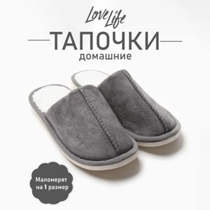 Тапочки женские размер 40-41, цвет серый