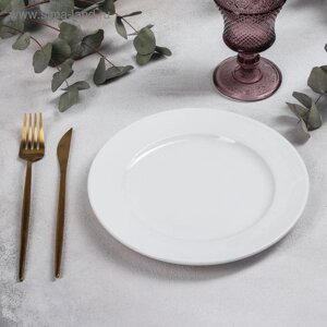 Тарелка фарфоровая десертная BISTRO, d=22,1 см, цвет белый