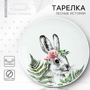 Тарелка керамическая Dolce Ceramo. Зайка», 22,5 см