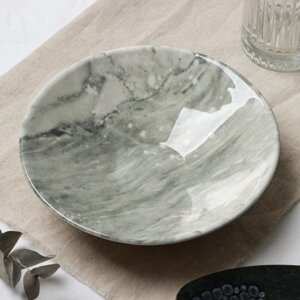 Тарелка керамическая «Стоун», 20 х 5.5 см, 600 мл, цвет серый