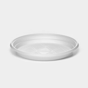Тарелки пластиковые одноразовые, d=17 см, набор 6 шт, цвет белый