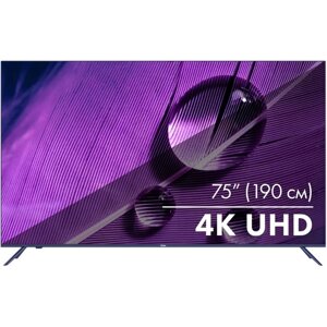 Телевизор haier SMART TV S1, 75", 3840x2160, DVB-T2/C/S2, HDMI 4, USB 2, smart TV, чёрный