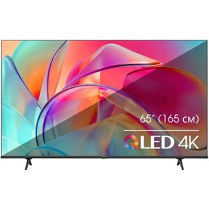 Телевизор hisense 65E7kq, 65", 3840x2160, DVB-T2/C/S2, HDMI 4, USB 1,Q-LED, smart TV, черный