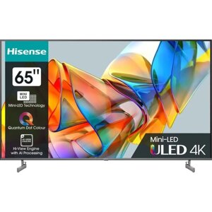 Телевизор hisense 65U6kq, 65", 3840x2160, DVB-T2/C/S2, HDMI 3, USB 2, smart TV, чёрный