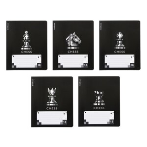 Тетрадь 18 листов в клетку ErichKrause "Chess Player", УФ-лак, обложка мелованный картон, блок офсет, микс