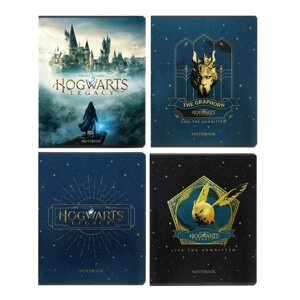 Тетрадь 48 листов клетка "Hogwarts Legacy-Гарри Поттер", обложка мелованный картон, скругленные углы, блок 65 г/м2, 5В МИКС