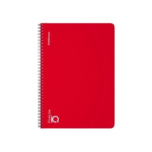 Тетрадь B5 100 листов, клетка на спирали, ErichKrause, "IQ FineLine Classic" пластиковая обложка красный