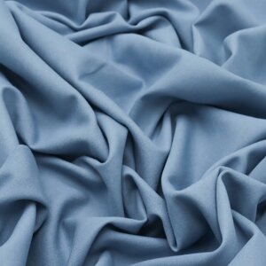 Ткань костюмная джинс гладкокрашеная, ширина 160 см, цвет голубой