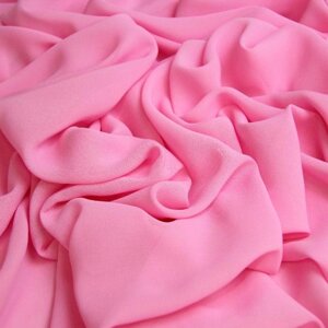 Ткань плательная, гладкокрашенная, ширина 150 см, цвет розовый
