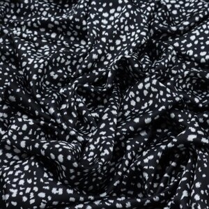 Ткань плательная сатин набивной, размер 150 см, цвет чёрный