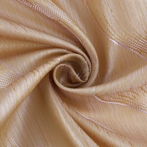 Ткань подкладочная «Изгибы», 100 % полиэстер, 1 1,4 м, цвет серый/золотой