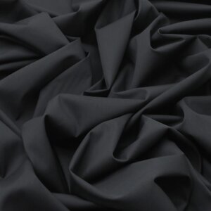 Ткань сорочечная гладкокрашеная хлопок, ширина 150 см, цвет чёрный