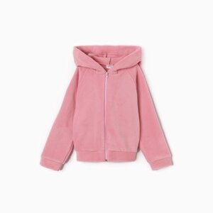 Толстовка детская MINAKU: Fleece Soft, цвет розовый, рост 116 см