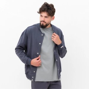 Толстовка мужская (бомбер) MIST Men's casual размер 48, графитовый