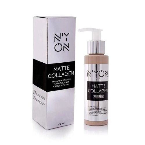 Тональный крем N’YON MATTE COLLAGEN, матирующий с коллагеном, тон 101