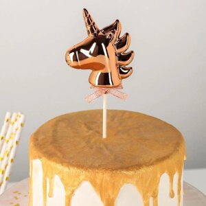 Топпер для торта «Единорог», 217 см, цвет бронзовый