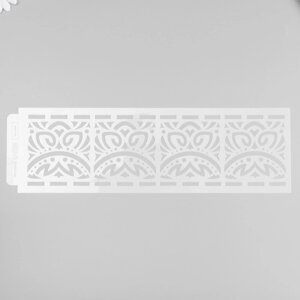 Трафарет бордюрный пластик "Геометрический орнамент" 40х12 см