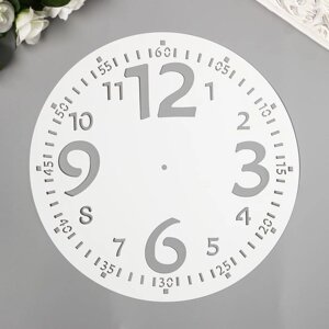 Трафарет пластиковый "Часы с большими цифрами" d-25 см