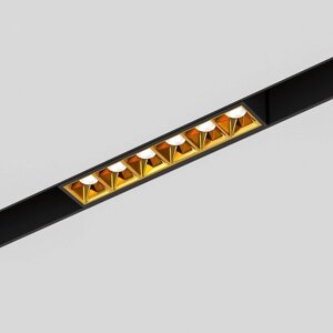 Трековый светильник Elektrostandard, Slim Magnetic, 43х112х22 мм, 6Вт, LED, 550Лм, 4000К, цвет чёрный, золото