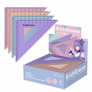 Треугольник 45*9 см ErichKrause Manga, пластик, в коробке-дисплее, микс