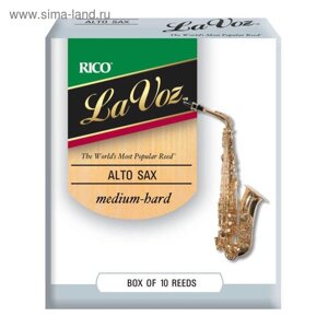 Трости для саксофона альт Rico RJC10MH La Voz (Medium-Hard), 10шт