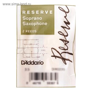 Трости Rico DIR0235 Reserve для саксофона сопрано, размер 3.5, 2шт