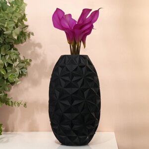 Ваза для цветов «Орхидея» из стекла, черная 35 х 20 х 20 см