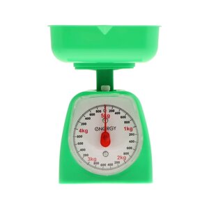 Весы кухонные ENERGY EN-406МК, механические, до 5 кг, зелёные