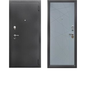 Входная дверь «Берлога Тринити», 870 2060 мм, левая, антик серебро / хьюстон силк маус