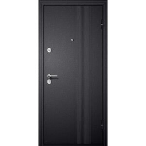 Входная дверь «М2», 8602050 мм, левая, стекло чёрное, цвет чёрный шёлк / белый