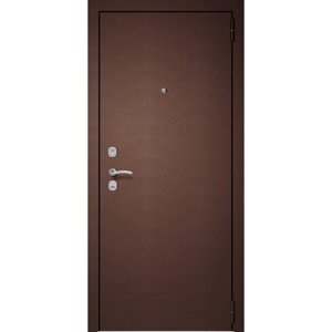 Входная дверь «Metix 22», 8602050 мм, правая, цвет антик медь / бетон снежный