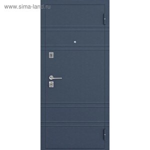 Входная дверь SalvaDoor 6, 2050 960 мм, правая, цвет синий шёлк