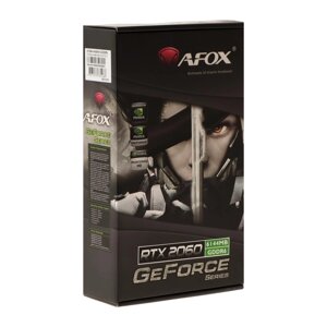 Видеокарта afox RTX2060, 6гб, 192bit, GDDR6, DVI, HDMI, DP, HDCP