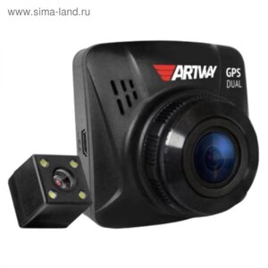 Видеорегистратор Artway AV-398 GPS Dual, две камеры, 2", обзор 170°1920х1080