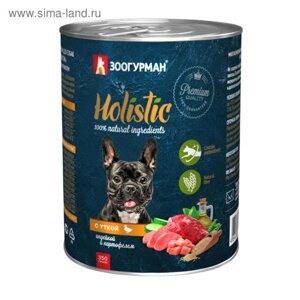 Влажный корм Holistic для собак, утка/индейка/картофель, ж/б, 350 г