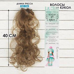 Волосы - тресс для кукол «Кудри» длина волос: 40 см, ширина:50 см,18Т