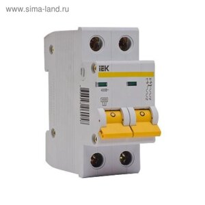 Выключатель автоматический IEK, 2 п, C 32 А, ВА 47-29, 4.5 кА, MVA20-2-032-C