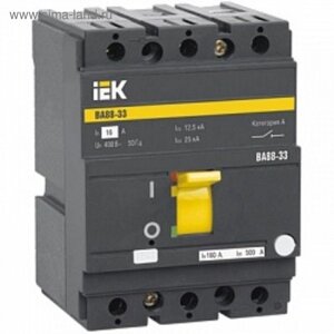 Выключатель автоматический IEK, трехполюсный, 160 А, ВА 88-33, SVA20-3-0160