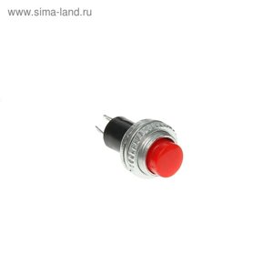 Выключатель-кнопка REXANT RWD-213, металл, 220 В, 2А (2с), ON-OFF, d=10.2, Mini, красная