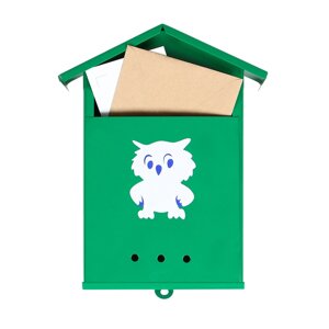 Ящик почтовый без замка (с петлёй), вертикальный, «Домик», МИКС