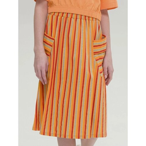 Юбка для девочек, рост 128 см, цвет оранжевый