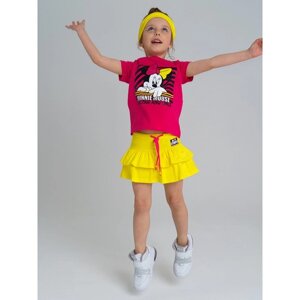 Юбка-шорты для девочки, рост 104 см, цвет жёлтый