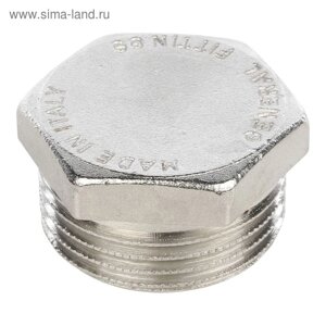 Заглушка STOUT SFT-0025-000001, 1", наружная резьба, никелированная латунь