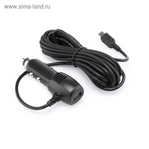 Зарядное устройство, mini USB, с гнездом USB, 3.5 м