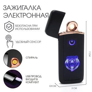 Зажигалка электронная "Медведь", USB, спираль, 3 х 7.5 см