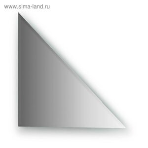 Зеркальная плитка с фацетом 10 мм, треугольник 40 х 40 см, серебро Evoform