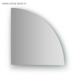 Зеркальная плитка с фацетом 5 мм, четверть круга 30 х 30 см, серебро Evoform